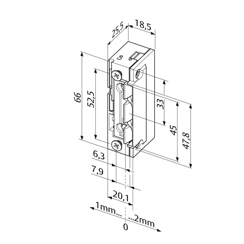 FF-118.13-A71 mágneszár méret
