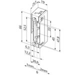 eFF FF-118F.13-A71 zár méret