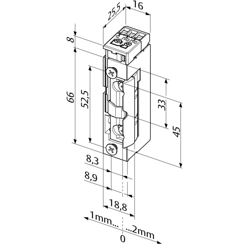 FF-118RR-A71-eFF-118RRQ-A71 mágneszár méret