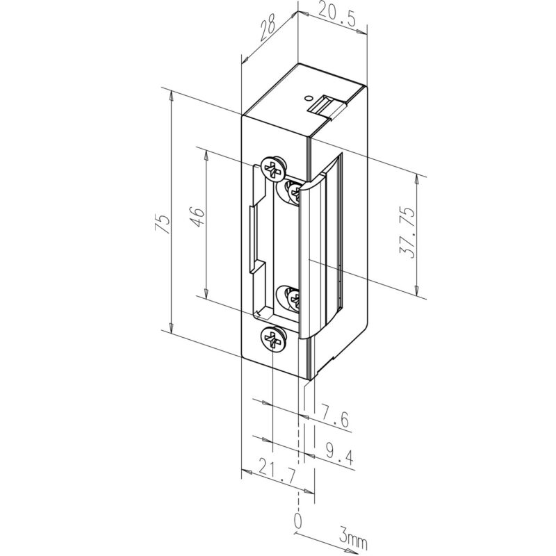 FF-17-E41 mágneszár méret