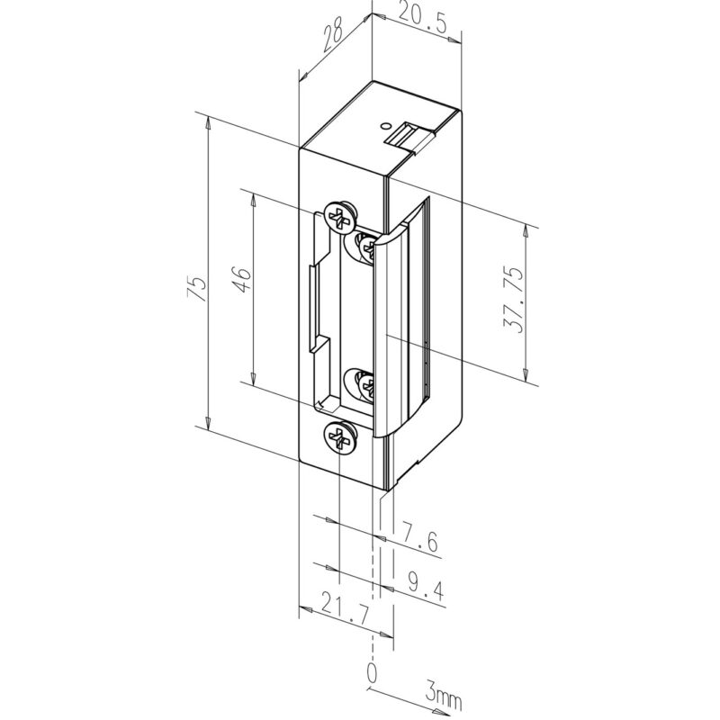 FF-37-E91 mágneszár méret