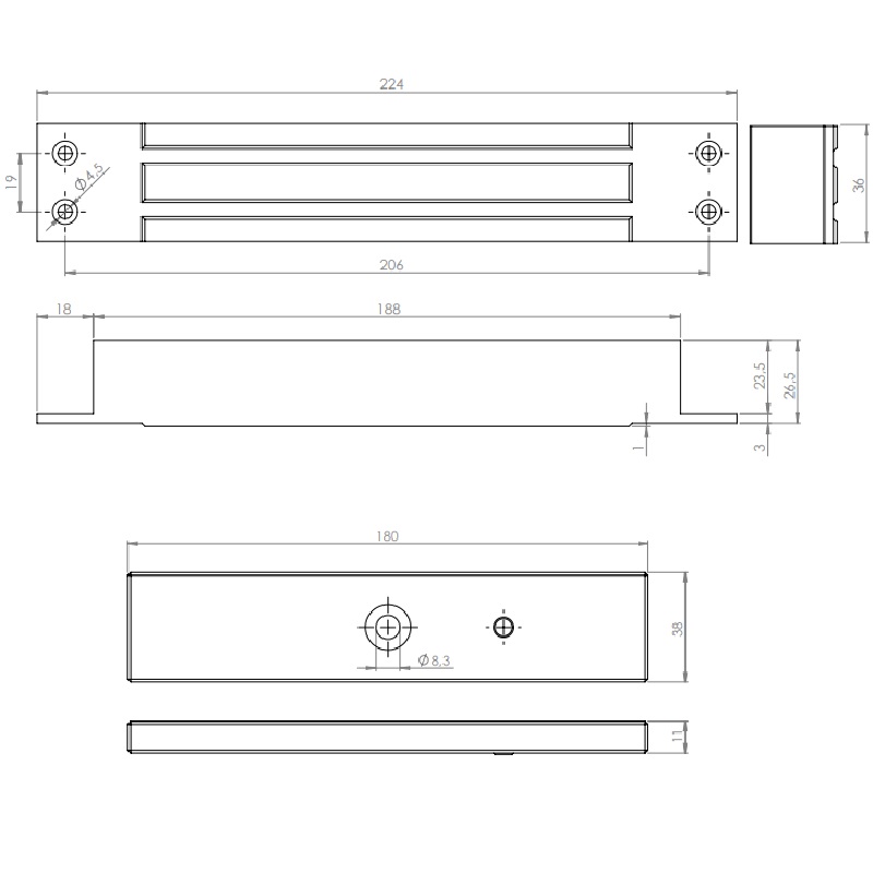 SM-280MA/36 síkmágnes