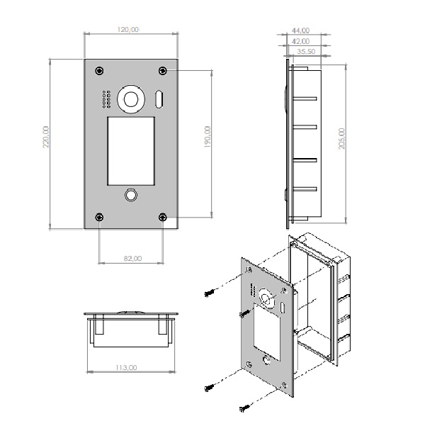 VDT611F-ID-KP MK-méret