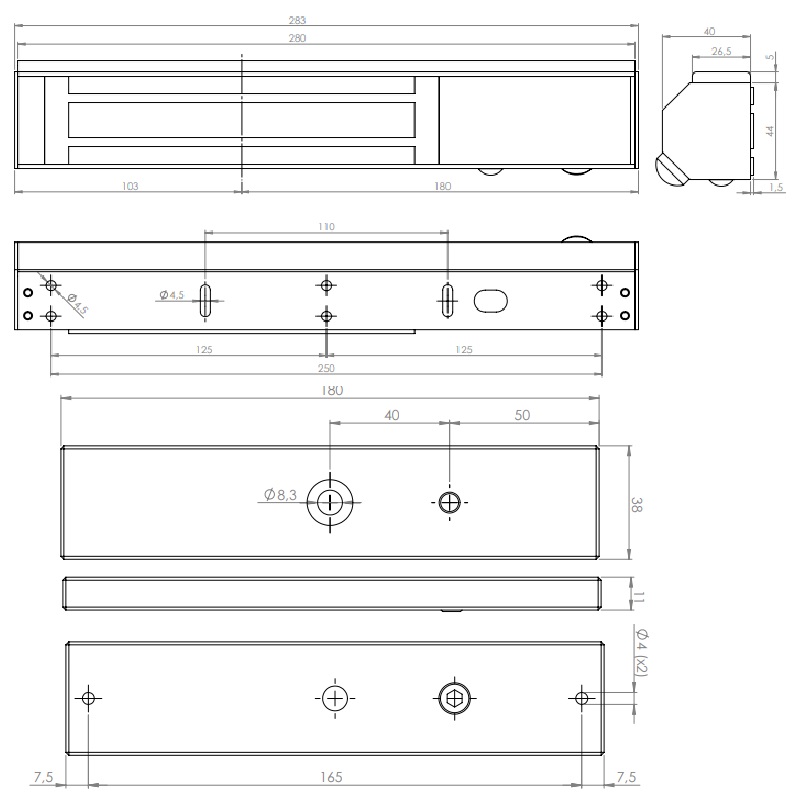 YM-280(LED)-IS méret