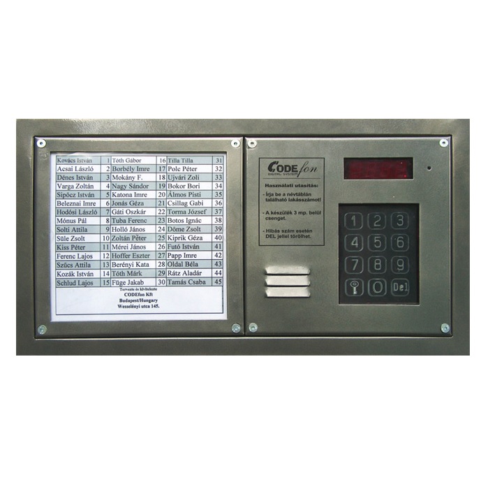 Codefon EVKT 800/3H/S proxy társasházi, süllyesztett kaputelefon
