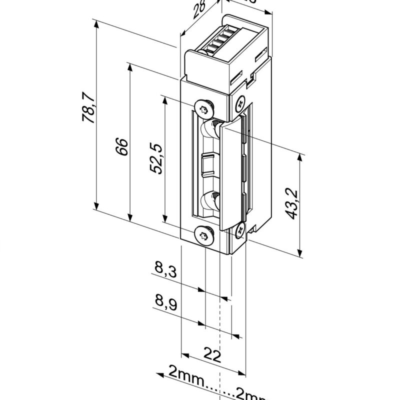 FF-143-Q34-Q35 mágneszár méret