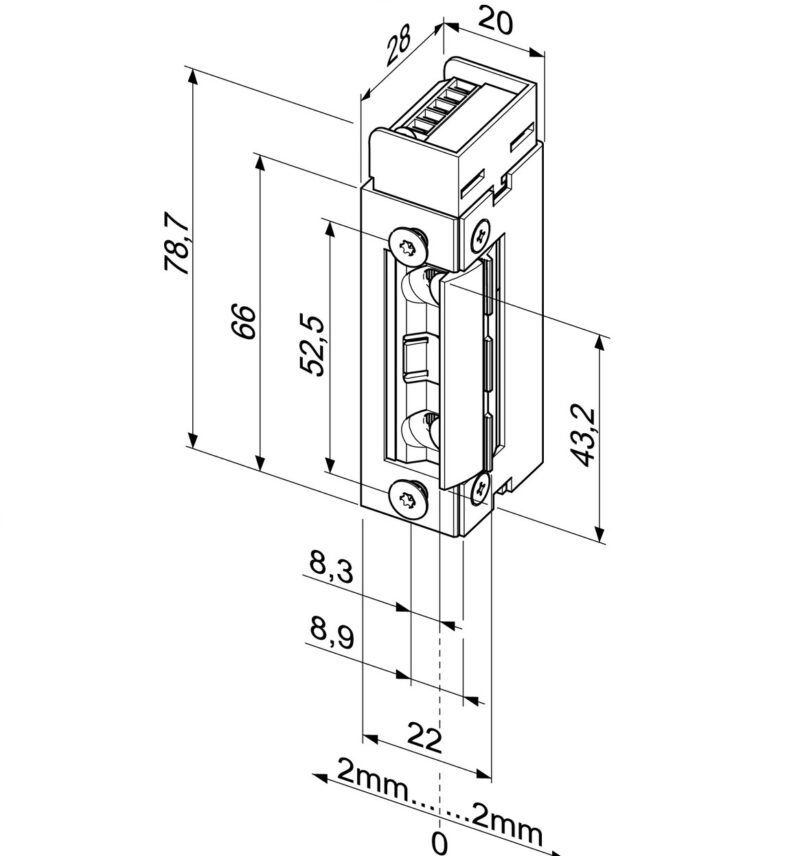 FF-143-Q34-Q35 mágneszár méret