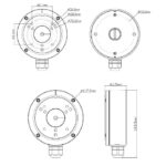 Techson BKJ3CE-G szerelődoboz tömszelencével méret