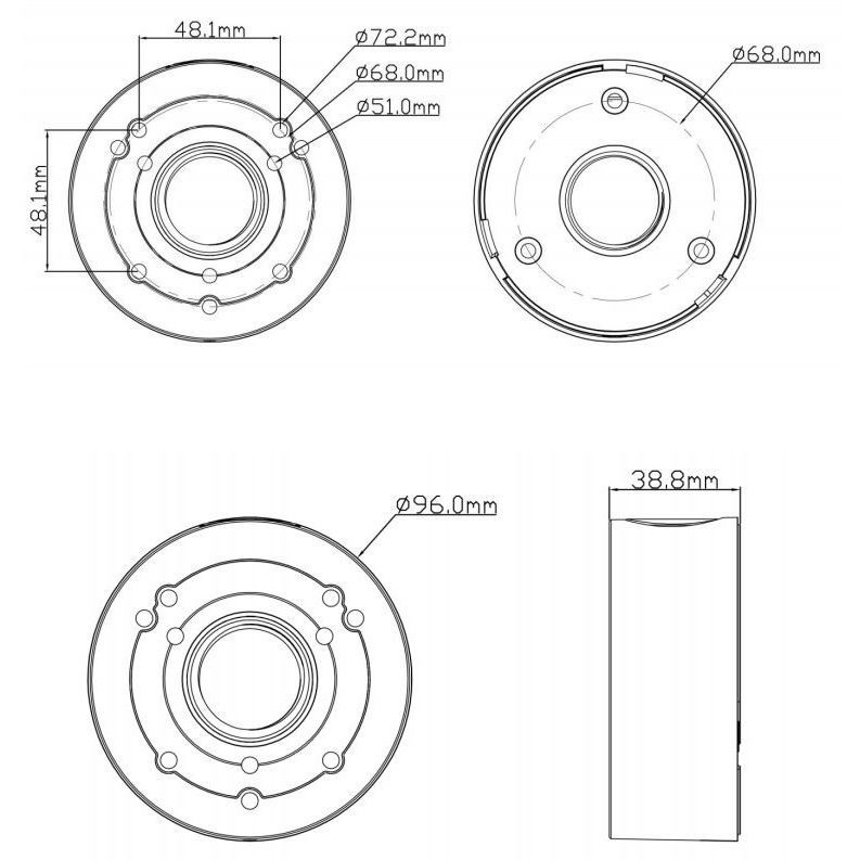 Techson BKJ3CE szerelődoboz méret