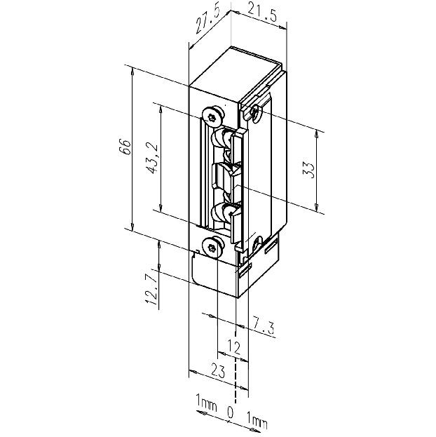 eFF FF-332.238-E91 vészkijárati ProFix2 méret mágneszár méret