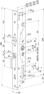 Abloy EL420 100130 92/35/24 92/45/24 méret