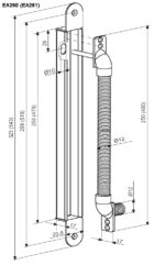 Abloy EA280 kábelátvezető méret