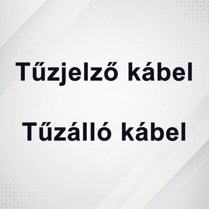 Tűzjelző kábel, tűzálló kábelek